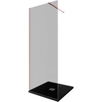 Душевая перегородка Allen Brau Infinity 1 80 профиль Медь браш стекло тонированное арт-3.21006.60.T — фото 2, Душевые перегородки