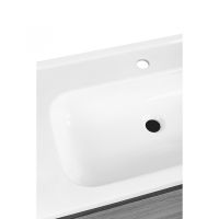 Тумба под раковину Veedi Vision 80 подвесная Дуб орех Белая арт-VSN800T-CR — фото 5, Тумбы под раковину