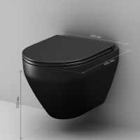 Унитаз AM.PM Spirit V2.0 подвесной Черный матовый с сиденьем микролифт арт-C701700MBSC — фото 12, Подвесные унитазы
