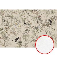 Фреска Ortograf Miracle 33875 Фактура бархат FX Флизелин (4,5*3) Бежевый, Птицы/Цветы арт-33875 (бархат FX) — фото 1, Фрески