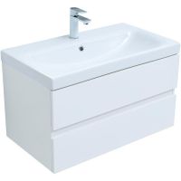 Комплект мебели для ванной Aquanet Беркли 80 подвесной Белый глянец арт-306360 — фото 7, Комплекты мебели для ванной