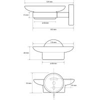 Товар: Мыльница Bemeta Neo Нержавеющая сталь арт-104108045 - фото 3 Мыльница Bemeta Neo Нержавеющая сталь арт-104108045 — фото 3, Мыльницы