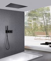 Душевая система Abber Daheim с термостатом Черная матовая арт-AF8255B — фото 2, Встраиваемые душевые комплекты