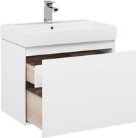 Тумба с раковиной Aquanet Йорк 70 подвесная Белый глянец арт-212592 — фото 3, Тумбы с раковиной