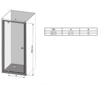 Товар: Душевая дверь Ravak Pivot PDOP1-80 профиль Сатин ручка Хром стекло Transparent арт-03G40U00Z1 - фото 9 Душевая дверь Ravak Pivot PDOP1-80 профиль Сатин ручка Хром стекло Transparent арт-03G40U00Z1 — фото 9, Распашные душевые двери