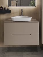 Тумба с раковиной Orange Line 80 подвесная Латте матовый арт-Li-80TuLMDF+B07-500W — фото 3, Тумбы с раковиной