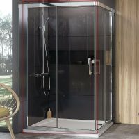 Душевая дверь Ravak 10° 10RV2K-80 профиль Хром стекло Transparent арт-1ZJ40C00Z1 — фото 1, Раздвижные душевые двери