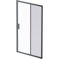 Душевая дверь AM.PM Gem 120 профиль Черный матовый стекло тонированное-прозрачное арт-W90G-120-1-195BG — фото 1, Раздвижные душевые двери