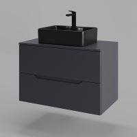 Тумба с раковиной Orange Line 80 подвесная Графит матовый арт-Li-80TugMDF+B01-475MB — фото 2, Тумбы с раковиной