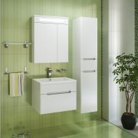 Зеркальный шкаф Runo Парма 60 с подсветкой Белый арт-00000001147 — фото 5, Зеркальные шкафы в ванную