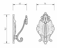 Крючок Migliore Elisabetta Бронза арт-17002 — фото 3, Крючки для полотенец