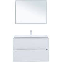 Тумба под раковину Aquanet Арт 100 подвесная Белая матовая арт-313257 — фото 10, Тумбы под раковину