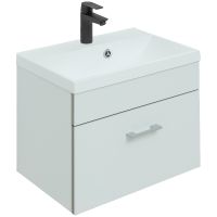 Тумба под раковину Aquanet Верона 50 подвесная Белая матовая арт-272425 — фото 2, Тумбы под раковину