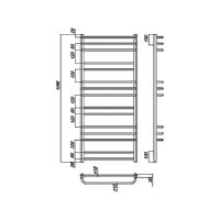 Водяной полотенцесушитель Ravak Cube 50х120 Хром арт-X04000083670 — фото 4, Водяные полотенцесушители