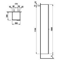 Товар: Шкаф пенал Laufen Kartell 30 R подвесной Оранжевый глянцевый арт-4.0815.2.033.635.1 - фото 3 Шкаф пенал Laufen Kartell 30 R подвесной Оранжевый глянцевый арт-4.0815.2.033.635.1 — фото 3, Пеналы для ванной комнаты