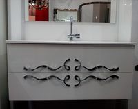 Тумба под раковину Clarberg Due amanti 100 подвесная Белая без ручек арт-DUE0110W — фото 6, Тумбы под раковину