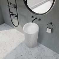 Товар: Раковина Abber Stein 50 Белая матовая арт-AS2501-H - фото 4 Раковина Abber Stein 50 Белая матовая арт-AS2501-H — фото 4, Раковины напольные