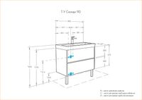 Тумба под раковину Aquaton Сканди 90 подвесная Белый Дуб рустикальный арт-1A251901SDZ90 — фото 12, Тумбы под раковину