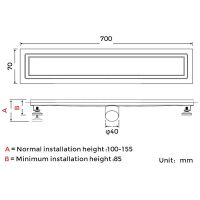 Душевой лоток Gappo с решеткой под плитку арт-G87007-4 — фото 13, Душевые лотки