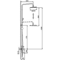 Душевая система Frap Хром арт-F2428 — фото 10, Душевые стойки