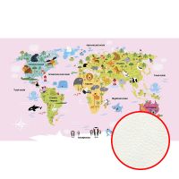 Фреска детская Ortograf Для самых маленьких 33740 Фактура флок FLK Флизелин (4,7*2,7) Розовый/Разноцветный, Карты арт-33740 (флок FLK) — фото 1, Фрески