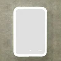 Зеркальный шкаф Jorno Bosko 50 с подсветкой с часами арт-Bos.03.50/W — фото 3, Зеркальные шкафы в ванную