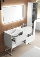 Шкаф пенал SanVit Лира 30 в цвете Ral подвесной Белый глянец арт-plira — фото 4, Пеналы для ванной комнаты