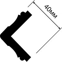 Товар: Уголок HIWOOD 2000x40x40 мм арт-C40V1 - фото 2 Уголок HIWOOD 2000x40x40 мм арт-C40V1 — фото 2, Стеновые уголки