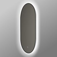 Зеркало Vincea 50 с подсветкой Черное с сенсорным выключателем и диммером арт-VLM-3AU900B — фото 2, Зеркала в ванную комнату