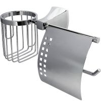 Держатель туалетной бумаги и освежителя воздуха WasserKRAFT Wern с крышкой Хром арт-K-2559 — фото 1, Держатели туалетной бумаги