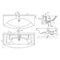 Тумба с раковиной Misty Чегет 105 Белая глянцевая арт-УТ000013354 — фото 9, Тумбы с раковиной