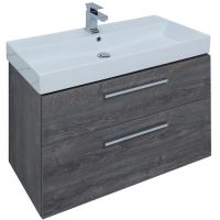 Тумба под раковину Aquanet Nova 85 подвесная Дуб рошелье арт-249921 — фото 1, Тумбы под раковину