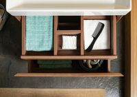 Тумба под раковину Aquanet Нью-Йорк 60 подвесная Орех арт-203945 — фото 10, Тумбы под раковину