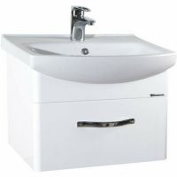 Тумба под раковину Bellezza Анкона 55 подвесная Белая арт-4639608090012 — фото 1, Тумбы под раковину