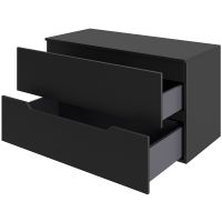 Тумба под раковину Orange Line 100 подвесная Черная матовая арт-Li-100TubMDF — фото 3, Тумбы под раковину