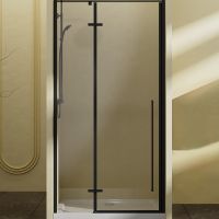 Душевая дверь Vincea Slim-N 100 профиль Черный стекло прозрачное арт-VDPH-5SN100CLB — фото 1, Распашные душевые двери