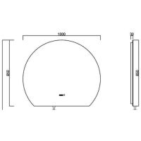 Товар: Зеркало Orans BC-9013 100 с подсветкой с сенсорным выключателем, подогревом и часами арт-9013MR - фото 3 Зеркало Orans BC-9013 100 с подсветкой с сенсорным выключателем, подогревом и часами арт-9013MR — фото 3, Зеркала в ванную комнату