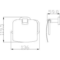 Держатель туалетной бумаги Rav Slezak Yukon с крышкой Черный матовый арт-YUA0400CMAT — фото 2, Держатели туалетной бумаги