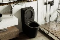 Унитаз компакт Abber Bequem Черный матовый с бачком и сиденьем Микролифт арт-AC1112TMB — фото 10, Напольные унитазы