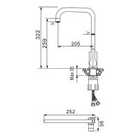 Смеситель для кухни WesnaArt Eko Сатин арт-EKO05-150 — фото 3, Смесители для кухни