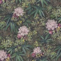 Обои RASCH Axiom Винил на флизелине (1,06*10,05) Зеленый/Розовый, Цветы арт-905083 — фото 1, Обои для стен