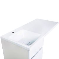 Тумба с раковиной Orange Sistema 100 L с бельевой корзиной Белая арт-STK-40TUW+RAL — фото 7, Тумбы с раковиной