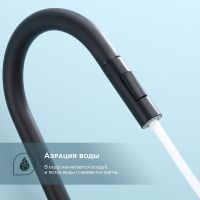 Смеситель для кухни Splenka Черный матовый арт-S204.49.06 — фото 6, Смесители для кухни
