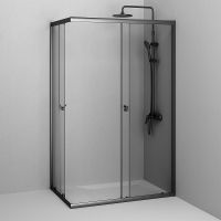 Душевой уголок AM.PM Sunny 120х80 профиль Черный матовый стекло прозрачное арт-W87G-403-12080-BT — фото 3, Прямоугольные душевые уголки