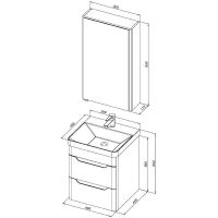 Комплект мебели для ванной Aquanet София 50 подвесной Белый глянец арт-274191 — фото 8, Комплекты мебели для ванной