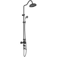 Душевая система Aquatek Классик с термостатом Черная матовая арт-AQ2543MB — фото 1, Душевые стойки