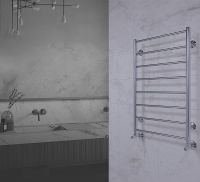 Водяной полотенцесушитель Terminus Аврора П8 500x800 Хром, нижнее подключение, G 1/2" ВР арт-4670078529947 — фото 3, Водяные полотенцесушители