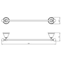 Полотенцедержатель Migliore Provance Золото арт-17708 — фото 4, Полотенцедержатели