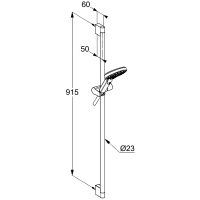 Душевой гарнитур Kludi Dive Хром арт-6991005-00 — фото 2, Душевые гарнитуры на штанге