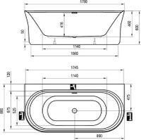 Товар: Акриловая ванна Ravak Ypsilon Wall 178x86 без гидромассажа арт-XC00100028 - фото 11 Акриловая ванна Ravak Ypsilon Wall 178x86 без гидромассажа арт-XC00100028 — фото 11, Акриловые ванны